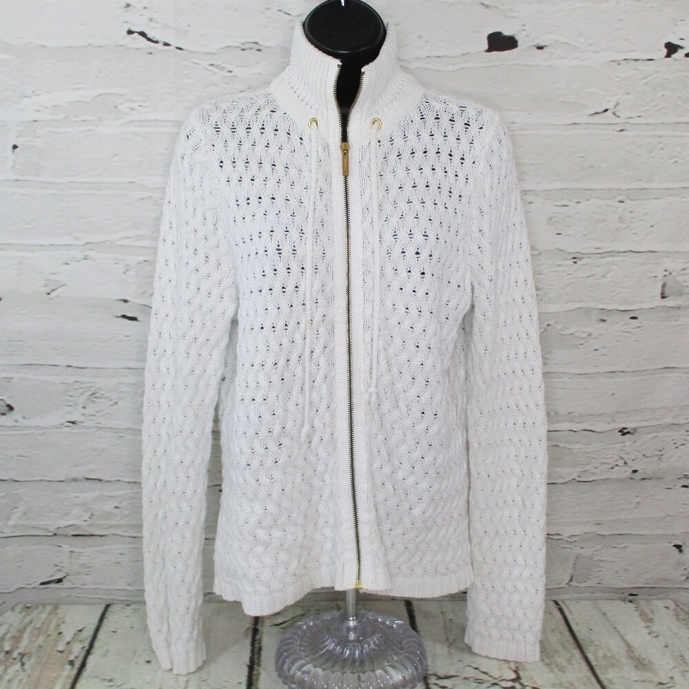 VTG 90s Liz & Co Full Zip Chunky Sweater Jacket - READ